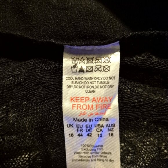 PRETTYLITTLETHING women's size 12 black satin mix thick strap corset New - Picture 7 of 9